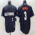 Nike Baltimore Orioles #3 Jorge Mateo black majestic baseball jersey city version-BD 02