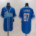 Nike Detroit Lions #87 Sam LaPorta blue baseball jerseys Joint name-BD