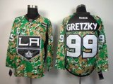 reebok Los Angeles Kings 99# GRETZKY green camo nhl jerseys