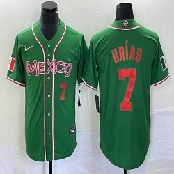 2023 World Cup Mexico #7 Julio Urias green majestic baseball jerseys 237