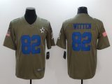 Nike Dallas Cowboys #82 Jason Witten green USA flag Color Rush Limited Jersey