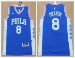 Philadelphia 76ers #8 Jahlil Okafor White blue nba basketball Jerseys