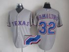 Texas Rangers Josh Hamilton #32 gray mlb signature jersey