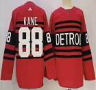 Adidas Detroit Red Wings #88 Patrick Kane red black hockey jersey-PD