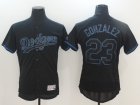 Los Angeles Dodgers Adrian Gonzalez 23# black Flexbase Authentic Collection Jersey