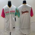 Nike San Diego Padres blank white red green Flexbase Authentic Collection Jersey big logo