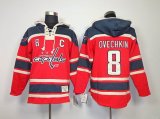 Washington Capitals #8 Alex Ovechkin Red NHL Hooded Sweatshirt