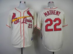 St.Louis Cardinals #22 Mike Matheny beige MLB Jerseys