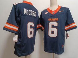 Syracuse Orange #6 Kyle McCord Dark blue college football jerseys