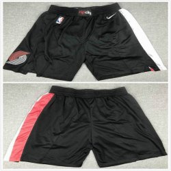 Portland Trail Blazers black nike nba shorts-XD