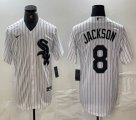 Nike Chicago White Sox #8 Bo Jackson white mlb baseball jersey-BD