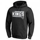 Men's Los Angeles Kings Fanatics Branded Black Iconic Collection On Side Stripe Pullover Hoodie