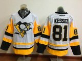 Reebok Pittsburgh Penguins #81 Phil Kessel white yellow hockey Jersey