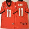 Youth Georgia Bulldogs 11 Jake Fromm red College Football Color Rush Limited Jersey