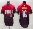 Nike Philadelphia Phillies #16 Marsh red majestic baseball jersey city version 02