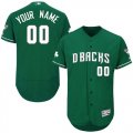 Custom Arizona Diamondbacks green Flexbase Authentic Collection Jersey