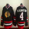 Nikals Hjalmarsson Jersey #4 black Chicago Blackhawks hockey Jersey