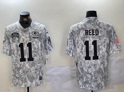 Green Bay Packers #11 Jayden Reed Nike Arctic Camo 2024 Salute to Service Limited Jersey