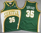 Youth Seattle Supersonic #35 Kevin Durant green white throwback NBA Basketball Jersey-XD