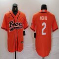 Nike Chicago Bears #2 D.J. Moore orange baseball jerseys Joint name-BD