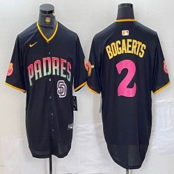 Nike San Diego Padres #2 Xander Bogaerts black MLB Baseball jerseys Joint name-BD 02