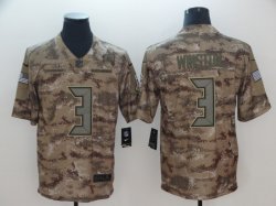 Tampa Bay Buccaneers #3 Jameis Winston Nike Camo Salute to Service Retired Player Limited Jersey