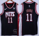 Nike Brooklyn Nets #11 Kyrie Irving black NBA basketball Jerseys city version-XD