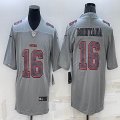 Nike San Francisco 49ers #16 Joe Montana Gray Color Rush Limited Jersey CA4-BD