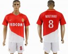 2017-2018 Monaco club #8 MOUTINHO white red soccer jerseys home