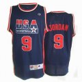 NBA USA World Championship jordan 9 blue jerseys