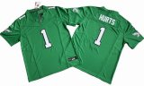 Philadelphia Eagles 1# Jalen Hurts green Nike Vapor F.U.S.E. Limited Jersey big size