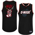 2012 Miami Heat 3 Dwyane Wade Black NBA Limted Jerseys