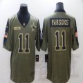 Nike Dallas Cowboys #11 Micah Parsons green 2021 Salute to Service Limited Jersey