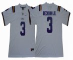 LSU Tigers #3 Odell Beckham Jr. white NCAA Football Jersey