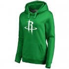 Women's Houston Rockets Fanatics Branded Kelly Green St. Patrick's Day White Logo Pullover Hoodie