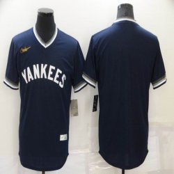 Nike New York Yankees blank dark blue majestic baseball Jersey-BD