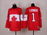 custom 2014 NHL Canada team LUONGO #1 red hockey jerseys