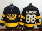 2015 Boston Bruins #88 David Pastrnak Black hockey Jerseys winter patch