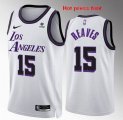 Los Angeles Lakers Austin Reaves #15 white nba jerseys Hot press font