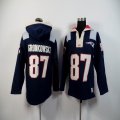 New England Patriots 87 Gronkowski dark blue nfl Hooded Sweatshirt