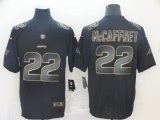 Nike Panthers #22 Christian McCaffrey black gold Color Rush Limited Jersey