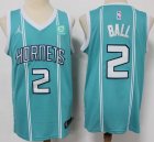 Charlotte Hornets #2 LaMelo Ball light green throwback nba Jersey-S8