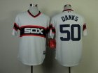 Chicago White Sox #50 John Danks white throwback MLB Jersey