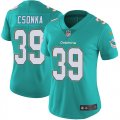 Women Dolphins #39 Larry Csonka Nike green Color Rush Limited Jerseys