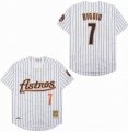 Houston Astros #7 Craig Biggio white throwback baseball jerseys