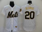 Nike New York Mets #20 Pete Alonso white gold Flexbase Authentic Collection Jersey