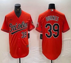 Nike Baltimore Orioles #39 Burnes orange majestic baseball jersey-BD