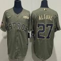 Nike Houston Astros #27 Jose Altuve Green Salute to Service Stitched MLB Jersey