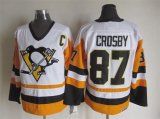 CCM Pittsburgh Penguins #87 Sidney Crosby throwback White nhl jerseys(2)