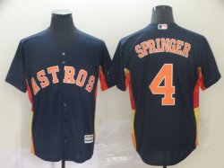 Nike Houston Astros #4 George Springer dark blue mjestic baseball jersey